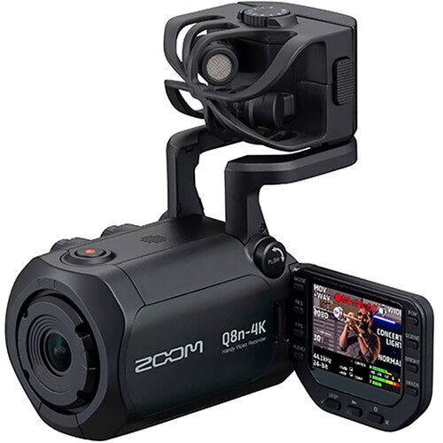 Enregistreur vidéo pratique Zoom Q8n-4K avec microphone et écran 